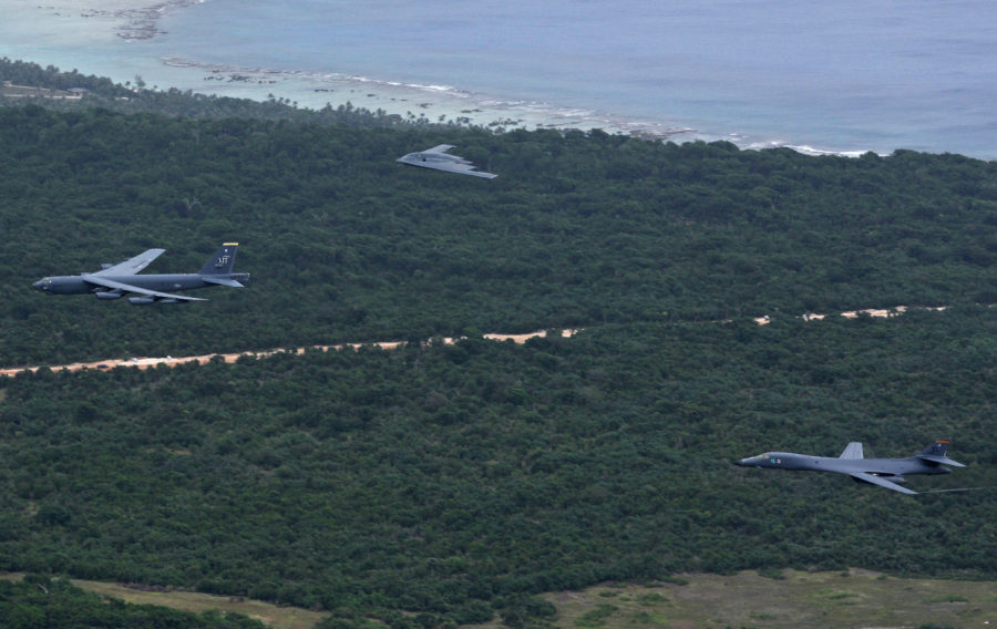 History was made on 17th August when all three of Air Force Global Strike Command (AFGSC)'s strategic power projection bombers, the B-52 Stratofortress, B-1B Lancer and B-2 Spirit, simultaneously took to the sky during their first integrated bomber operation in the Indo-Asia-Pacific region.