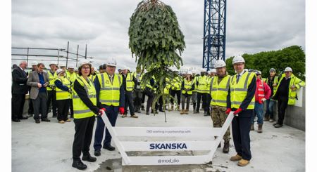 Skanska and DIO celebrate new college building topping-out