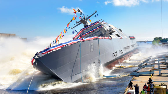 USS Wichita makes a splash