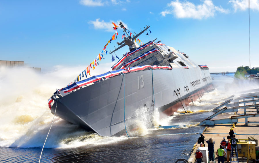 USS Wichita makes a splash