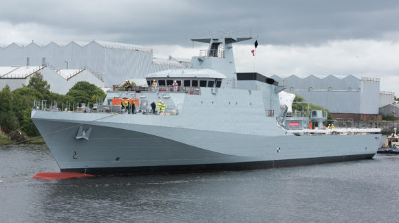 The Forth is the first complex warship to be built at Glasgow since the last Type 45, HMS Duncan, has successfully completed its journey from BAE Systems’ shipyard at Govan on the Clyde