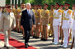 Defence Secretary Michael Fallon has pledged continued support for the Egyptian Armed Forces during a visit to Cairo this week.