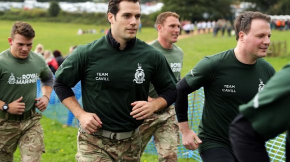 Superman Henry Cavill, takes on the Royal Marines Commando Challenge raising money for The Royal Marines Charity and Devon Air Ambulance Trust.