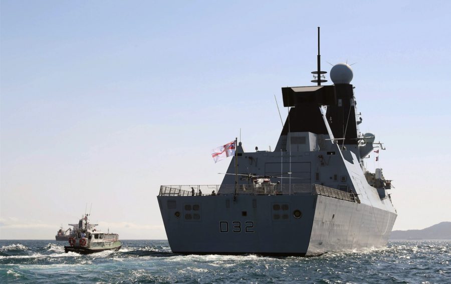 HMS Daring protecting shipping in the Middle East
