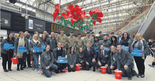 London Waterloo station was home to a 3m high sculpture for the Poppy Appeal in the two weeks leading up to Remembrance Sunday.