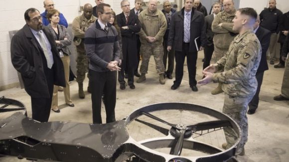 Demonstrations have recently completed on a unique quadcopter developed by The Army Research Laboratory and industry partners