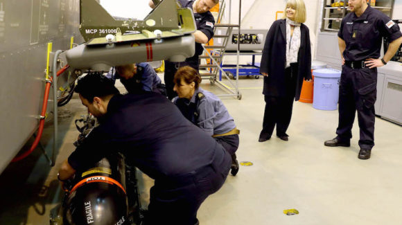 This week has seen Minister for Defence Procurement, Harriett Baldwin, visit the Royal Naval Air hub at Culdrose and Falmouth docks as part of an initiative to highlight UK supply chain involvement for the new Queen Elizabeth Class Carriers.