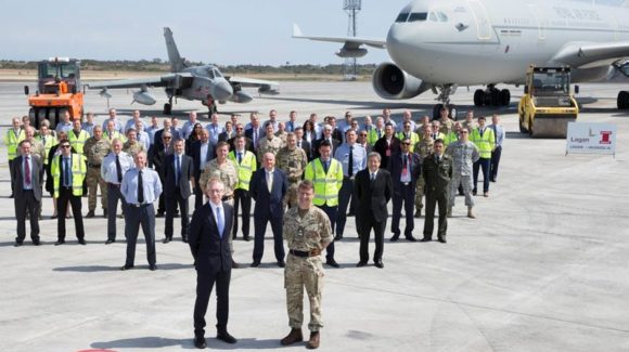 Commander British Forces Cyprus Major General James Illingworth and DIO Chief Executive Graham Dalton have officially launched the new runway at RAF Akrotiri.