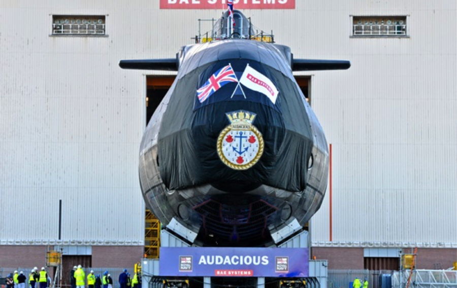 The fourth submarine in the new Astute class, the Audacious, has been launched at BAE Systems Barrow-in-Furness site.