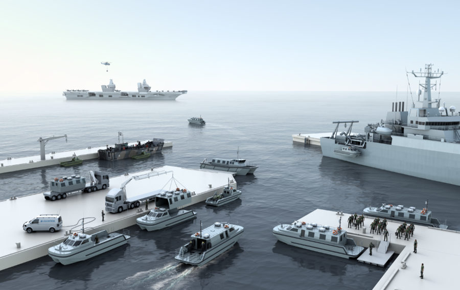 Defence Minister Harriett Baldwin has announced a £48M contract for next-generation workboats to support the ship.