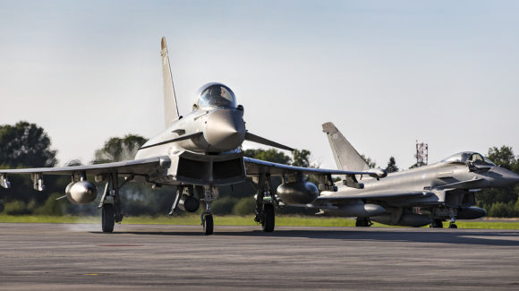 Royal Air Force Typhoons begin training mission in Estonia