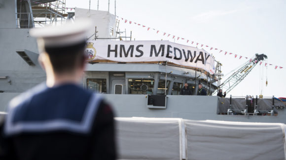 A new Royal Navy Offshore Patrol Vessel (OPV) has been named in Scotland today