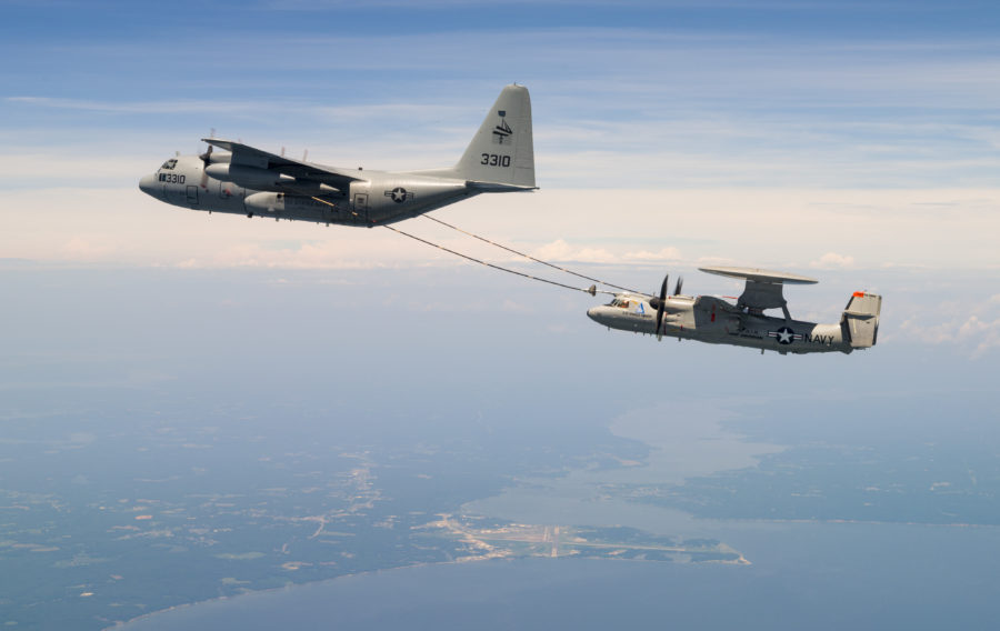 First in-flight fuel transfer success for E-2D Advanced Hawkeye