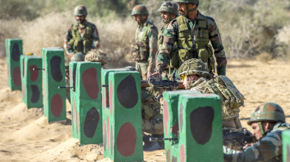 British and Indian troops take part in Exercise Ajeya Warrior