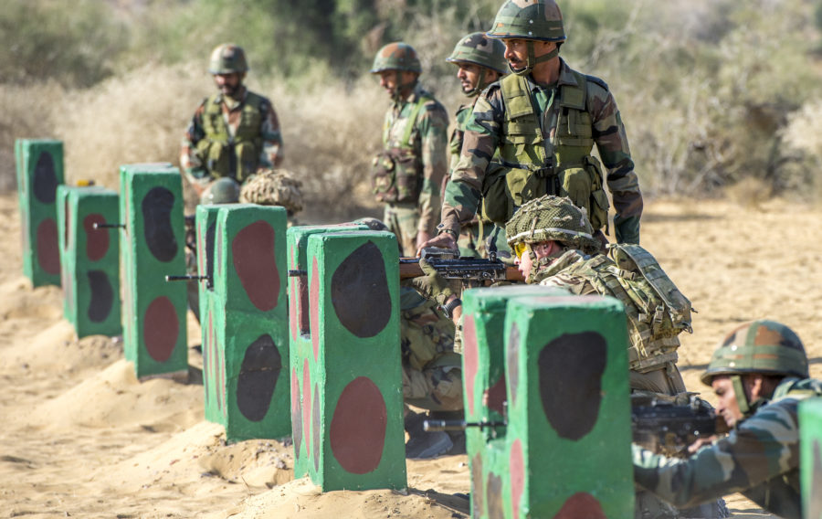 British and Indian troops take part in Exercise Ajeya Warrior