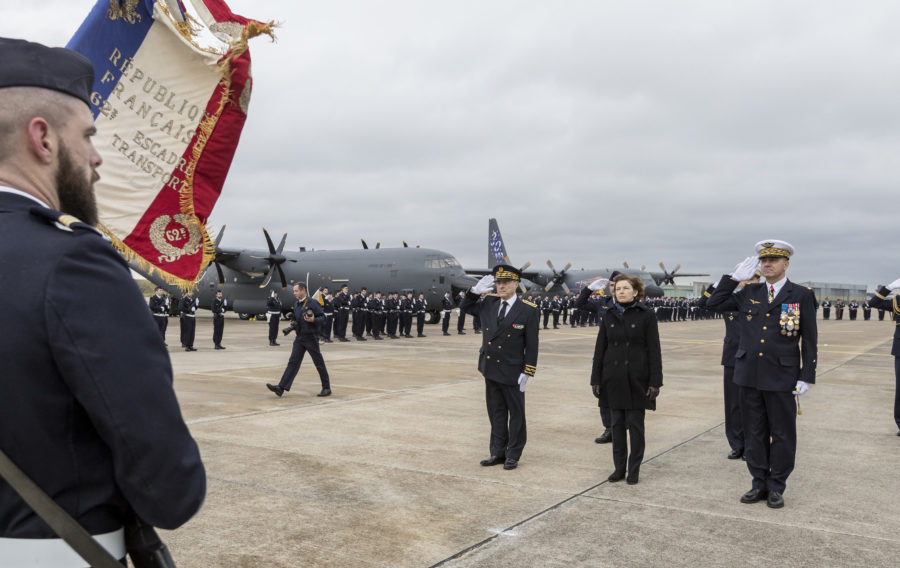 French Minister welcomes first C-130J Super Hercules aircraft