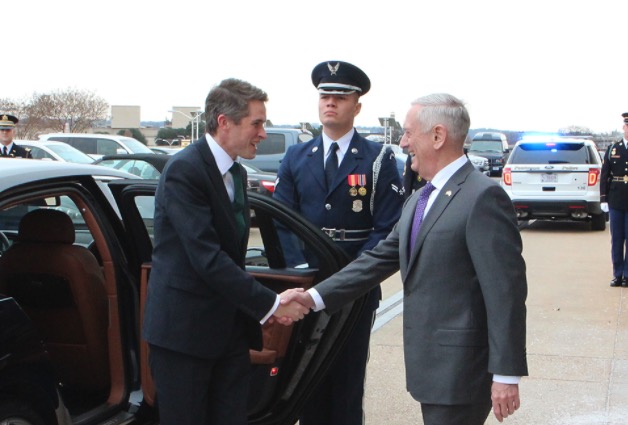 Defence Secretary meets with US counterpart to discuss threats