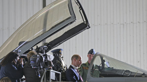 Prince William pays visit to RAF Coningsby