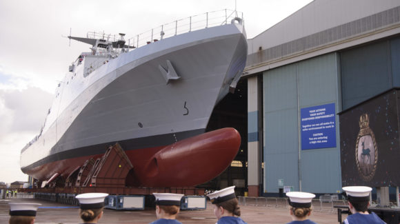 Royal Navy Offshore Patrol Vessel christened HMS Trent