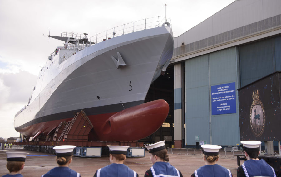 Royal Navy Offshore Patrol Vessel christened HMS Trent