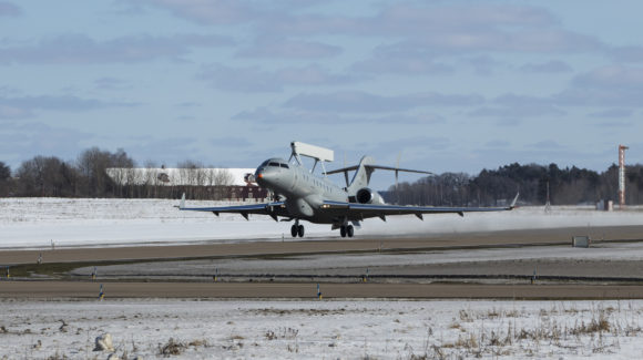 Saab’s GlobalEye aircraft enjoys successful first flight