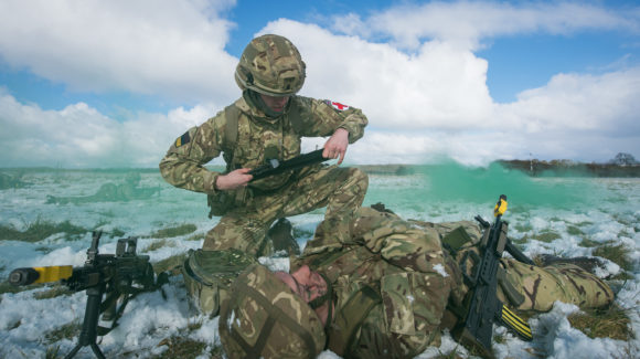 Under fire: Army medics are put to the test in training