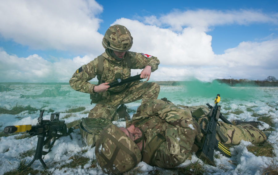 Under fire: Army medics are put to the test in training
