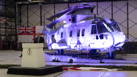 Defence Minister announces first of new carrier-ready Merlin Mk4 helicopter fleet