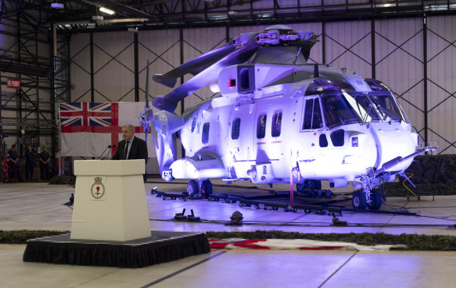 Defence Minister announces first of new carrier-ready Merlin Mk4 helicopter fleet