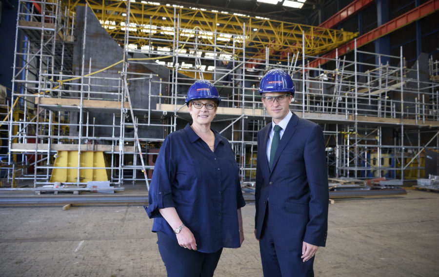 Defence Secretary and Australian Minister visit Scottish site building Type 26 frigates