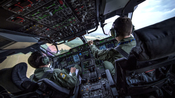 Cockpit of a RAF A400M Atlas