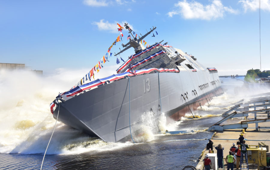 The US Navy has accepted delivery of two Littoral Combat Ships during a ceremony at the Fincantieri Marinette Marine shipyard.