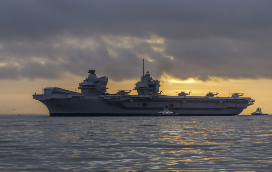 HMS Queen Elizabeth is making waves in Mayport, Florida as the iconic aircraft carrier celebrates her long awaited debut off American shores.