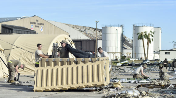 Personnel from the 821st Contingency Response Group (CRG) have flown to Tyndall AFB, Florida to aid the recovery effort following Hurricane Michael.