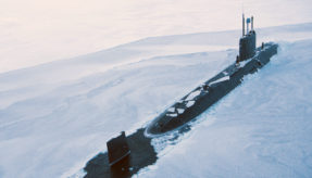 Royal Navy submarine breaks through Arctic ice for major exercise