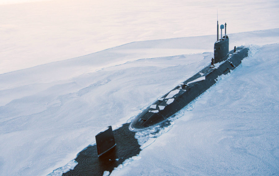 Royal Navy submarine breaks through Arctic ice for major exercise