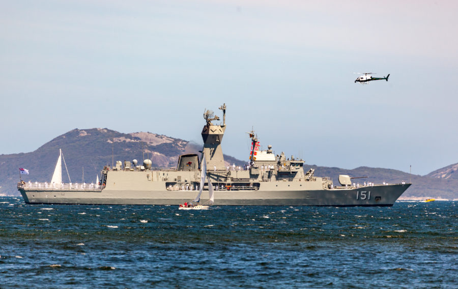 Having spent over a year out of the water as part of the ongoing AMCAP, HMAS Arunta has 'undocked' at Henderson Shipyard in Western Australia.