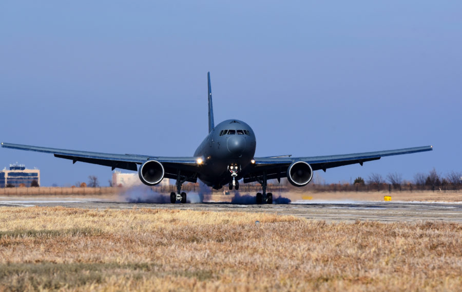First KC-46A Pegasus arrives at McConnell Air Force Base