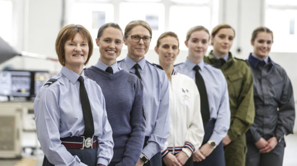 Defence Secretary and apprentices meet military’s most senior female officer