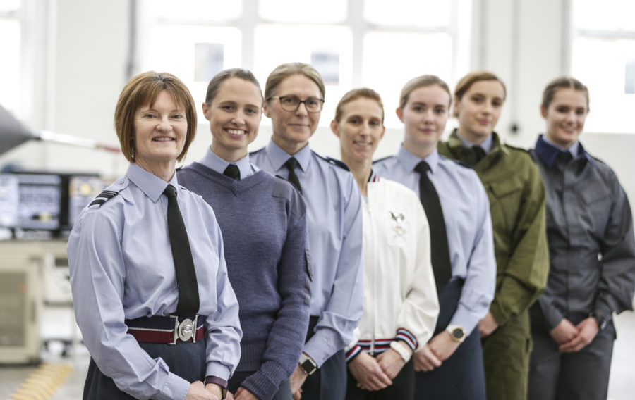 Defence Secretary and apprentices meet military’s most senior female officer