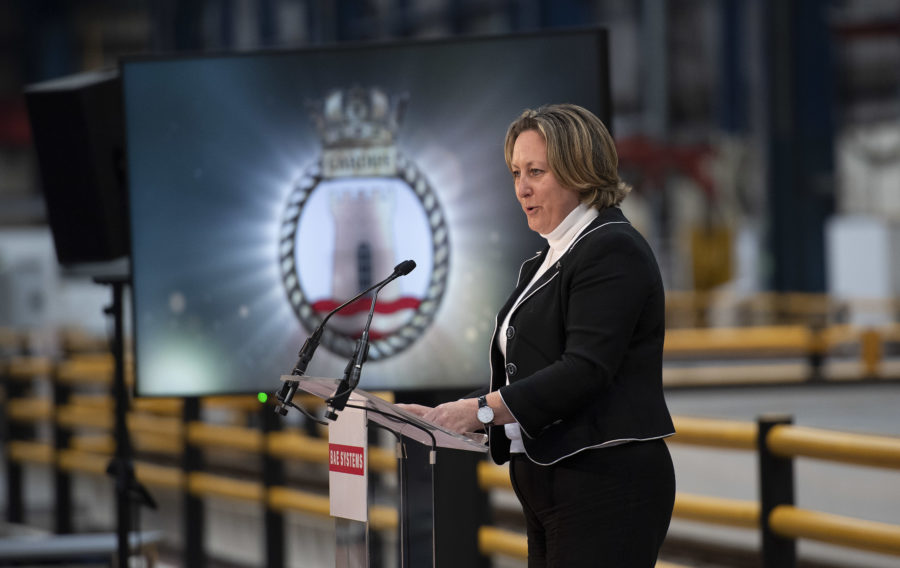 First steel cut for HMS Cardiff