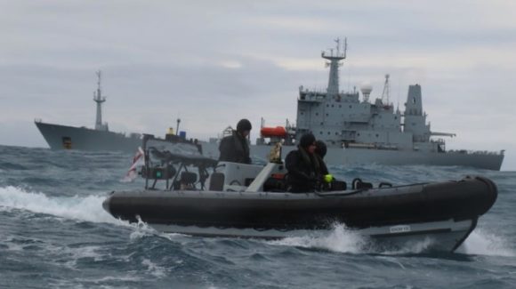 HMS Scott supporting search for missing C130 aircraft
