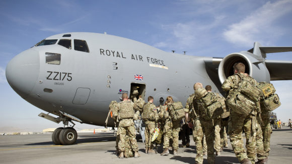 RAF Squadrons receive battle honours from the Queen