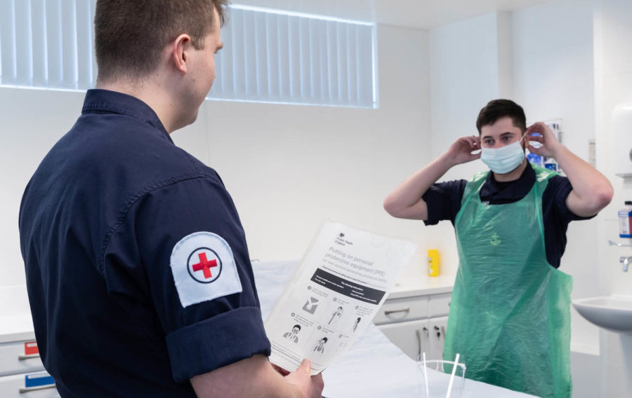 Royal Navy sailors help community in face of coronavirus pandemic