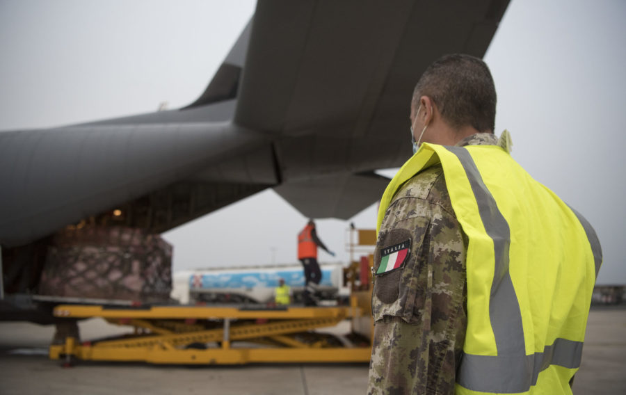 United States transports aid in Italy using NATO’s Rapid Air Mobility initiative