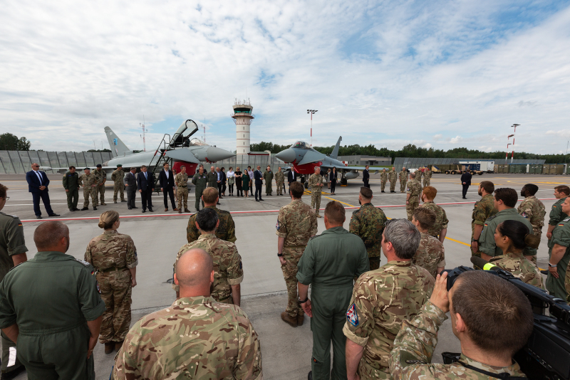 President of Lithuania visits RAF personnel deployed in Lithuania