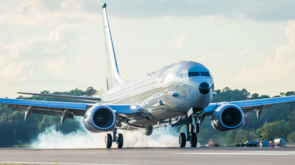 P-8 Poseidon aircraft supports Border Force operations in the Channel