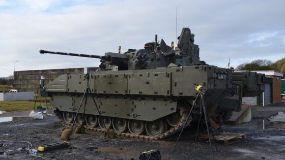 British Army showcase AJAX firing skills at MoD Pendine