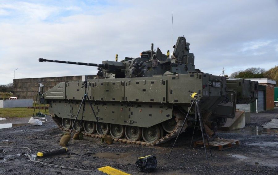 British Army showcase AJAX firing skills at MoD Pendine