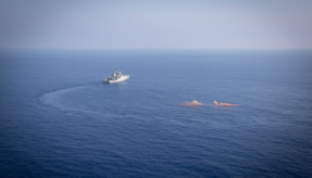 HMS Enterprise takes part in search and rescue exercise in the Mediterranean